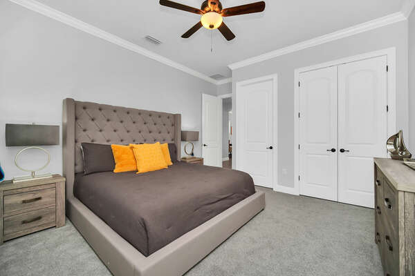 Comfortable and stylish King bedroom with Ensuite bath located on the first floor