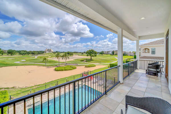 You will have amazing golf course views from the 2nd floor balcony