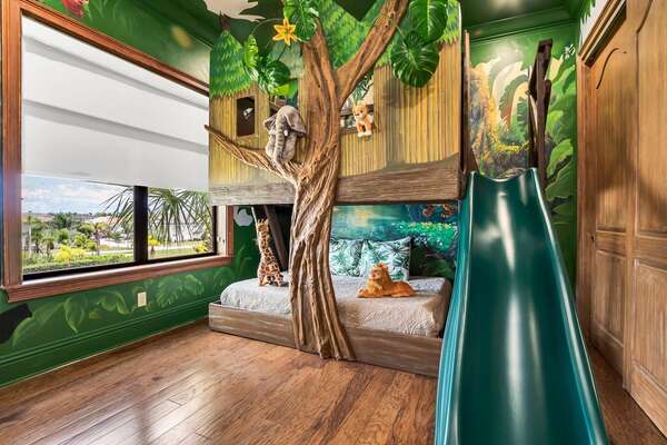 let the imagination go wild in this customized tree house bedroom