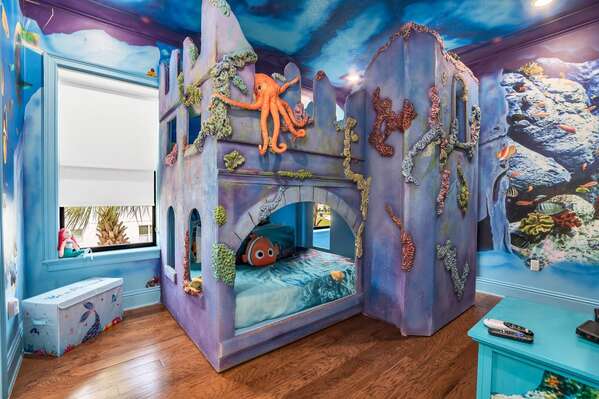Explore the deep blue sea in this amazing kids bedroom