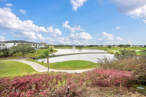 Breathtaking views of the Arnold Palmer golf course can be seen from your private balcony