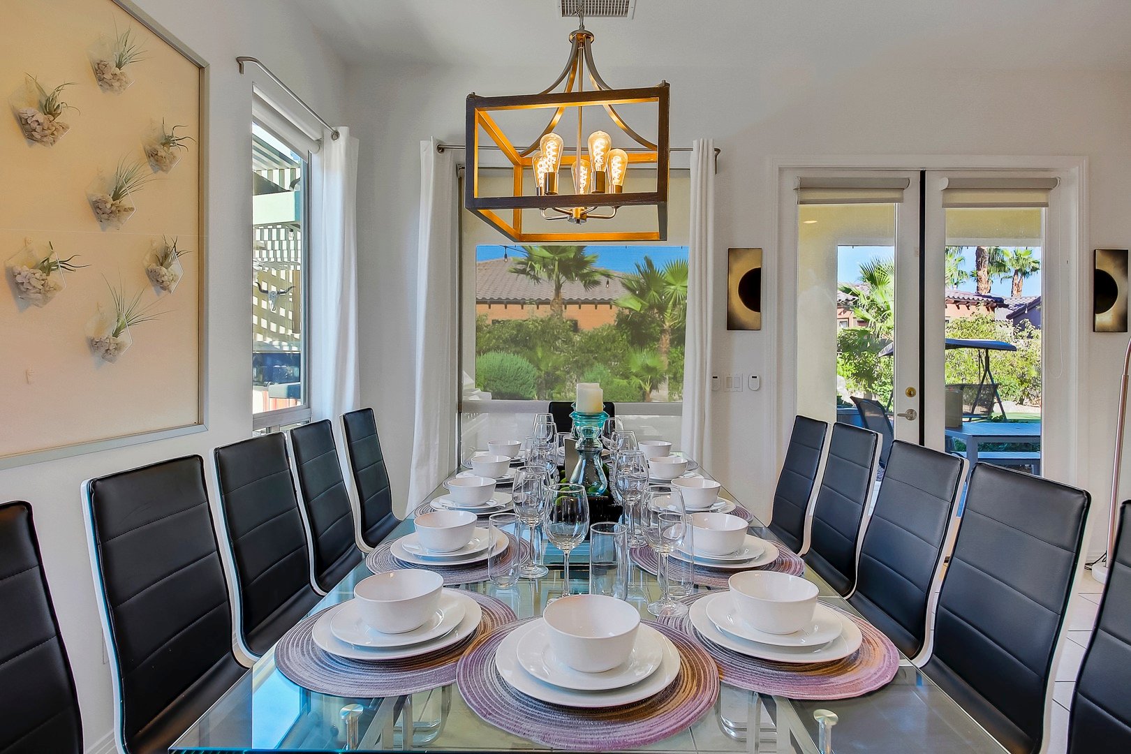 Our chefs can (and have) cooked up a huge turkey dinner to serve up on this modern table.