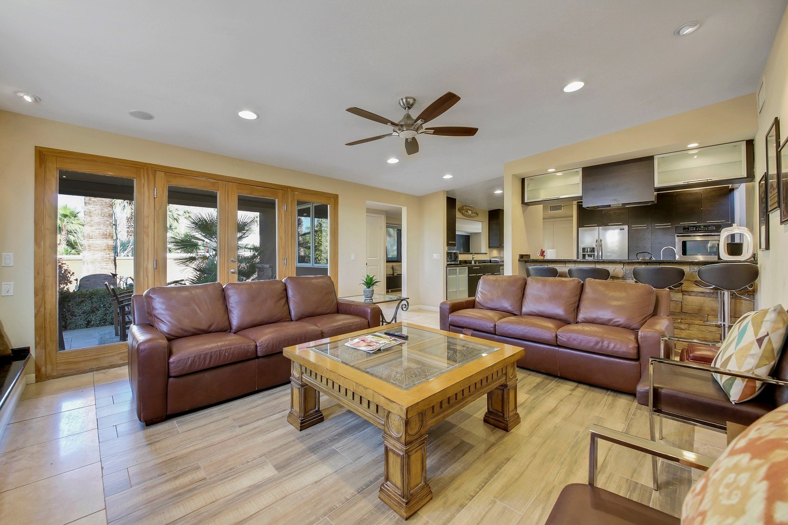 Enough space for everyone to enjoy some relaxation in the family room.