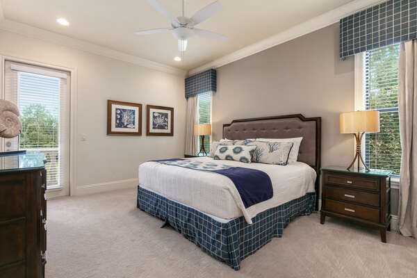 Master suite with king size bed and en-suite bathroom
