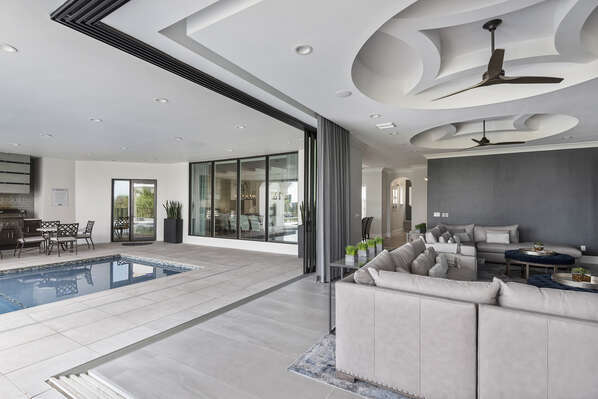 The open area concept makes it the perfect place for family gatherings
