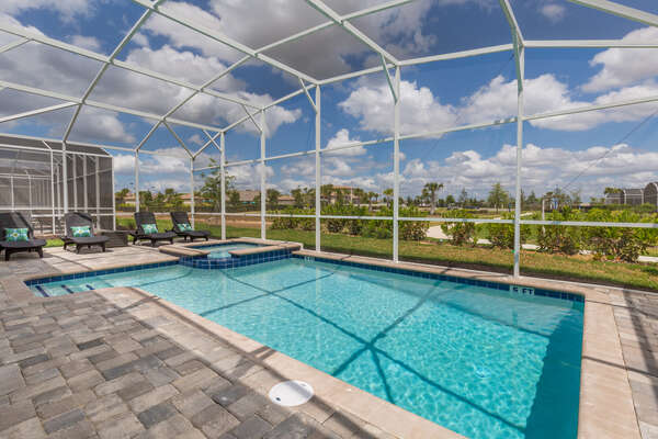 Soak up the Florida sun out on the pool deck