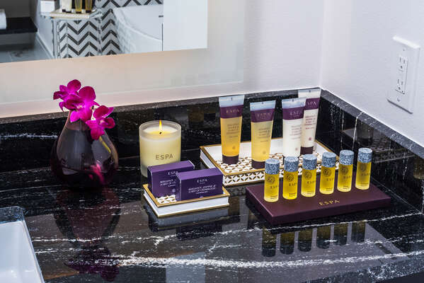 High-end spa products by ESPA are provided
