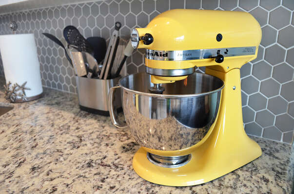 Kitchen Aid Mixers are our thing!  Mix up a batch of cookies and bake them in our range!