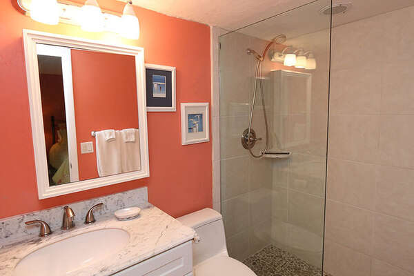 Lovely master bathroom with walk in shower