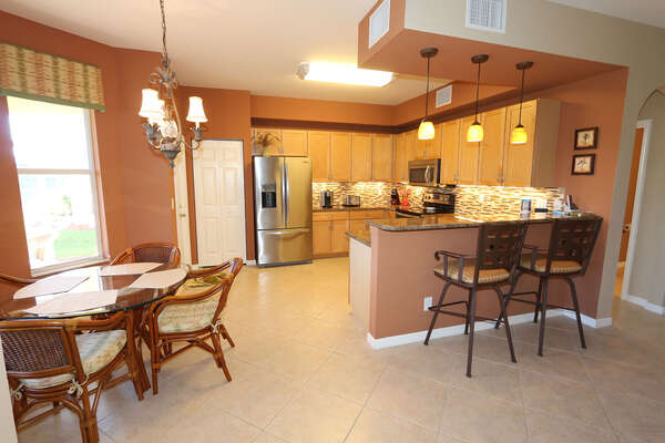 Kitchen and dinette area