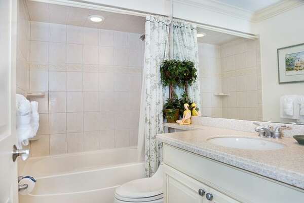 Guest bathroom offers privacy!