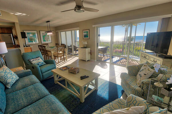 View of the Gulf of Mexico from the Living room area