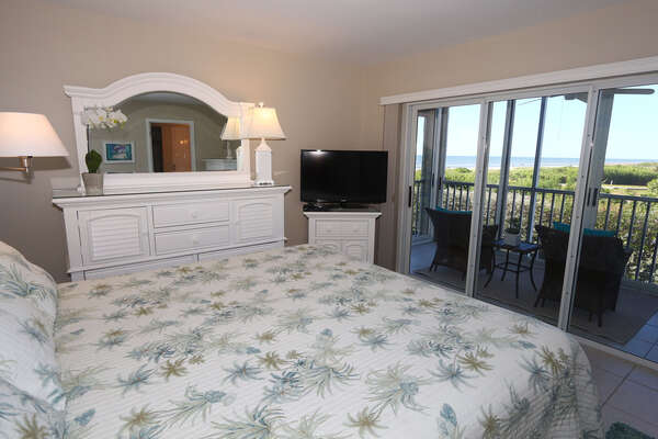 Master bedroom with a view of the Gulf of Mexico