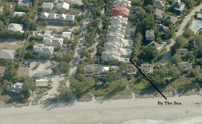 Arial view of the property location.