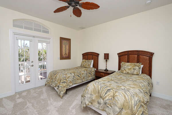 Second Floor guest bedroom with (2) twin beds