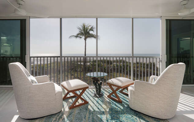 Florida room with seating