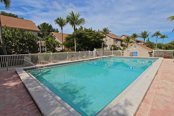 Community pool is large and inviting on those hot Florida days!