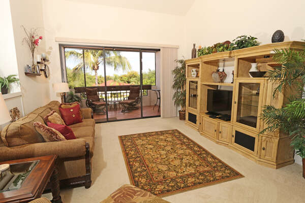 Living room with back lanai access