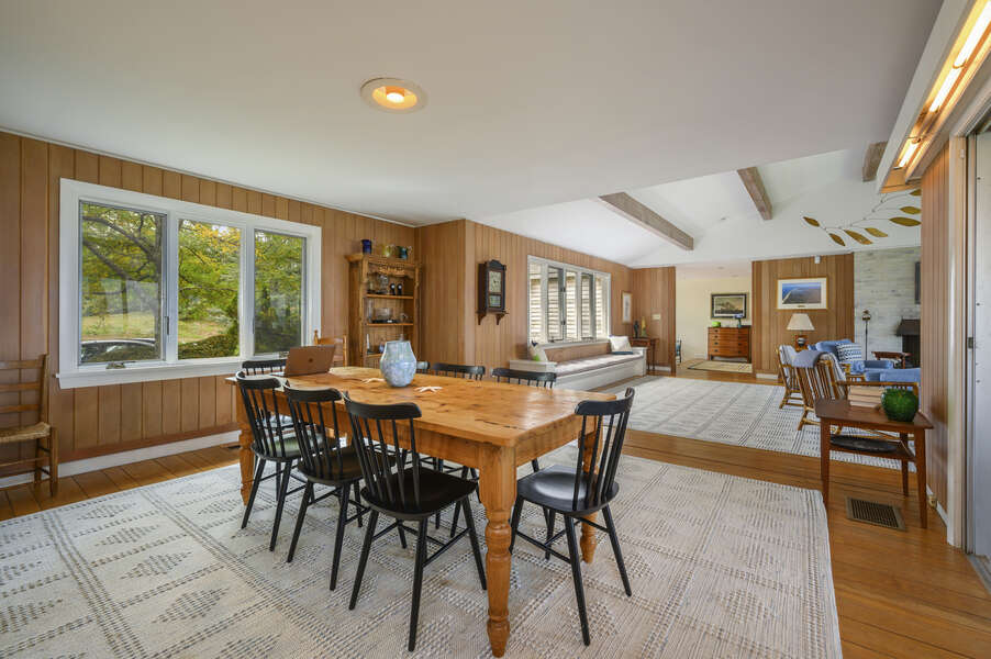 Large Dining Area which opens to the Living area- 66 Rush Drive Chatham Cape Cod New England Vacation Rentals