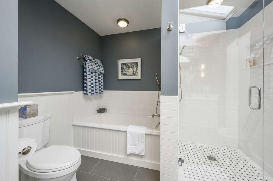 View of Tub in Master Bathroom. 66 Rush Drive Chatham Cape Cod New England Vacation Rentals