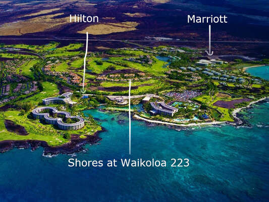 Area photo with Shores, Hilton & Marriott