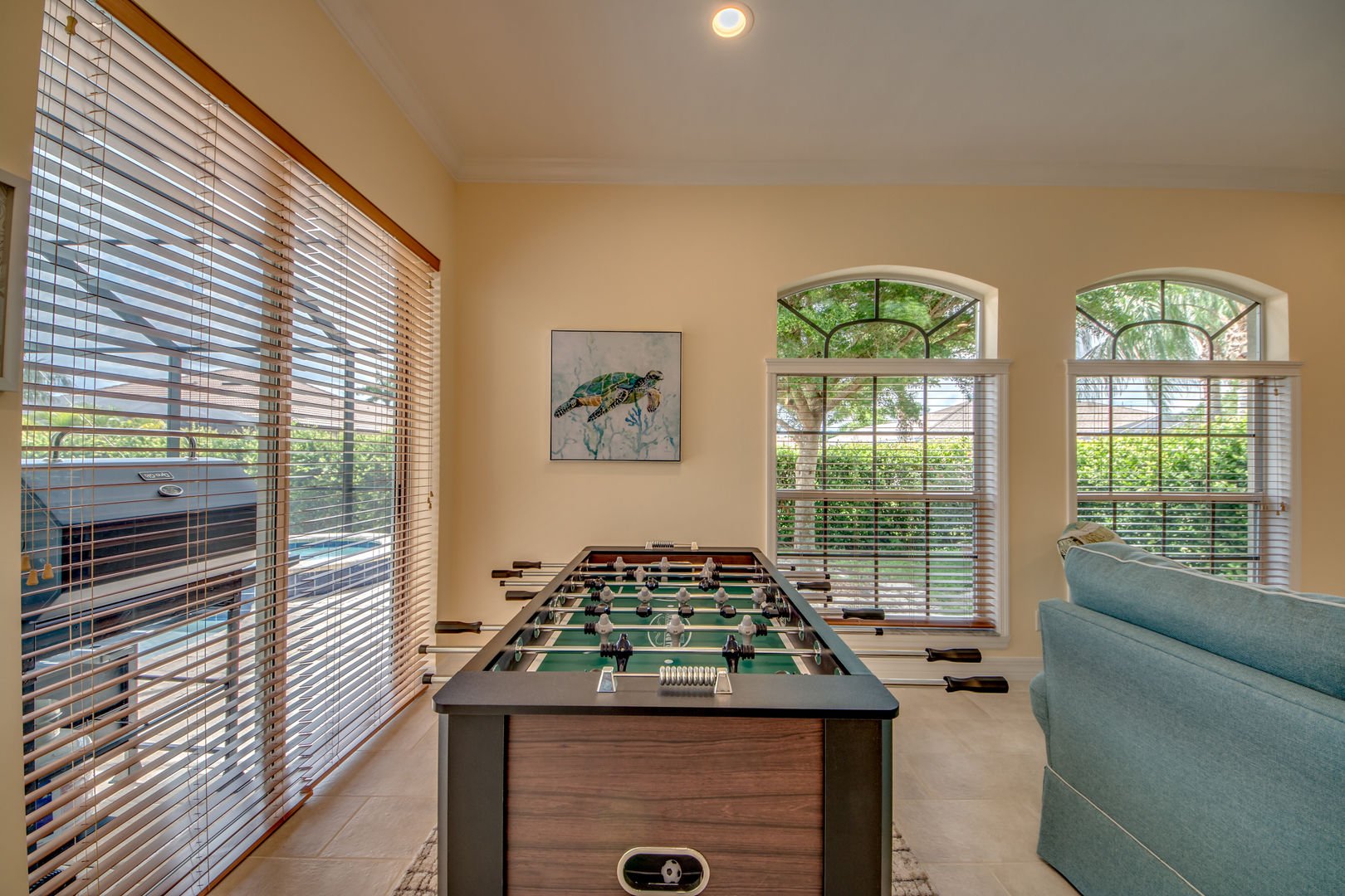vacation rental with foosball table