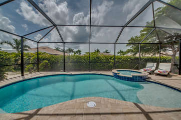 4 bedroom vacation rental with heated pool and spa