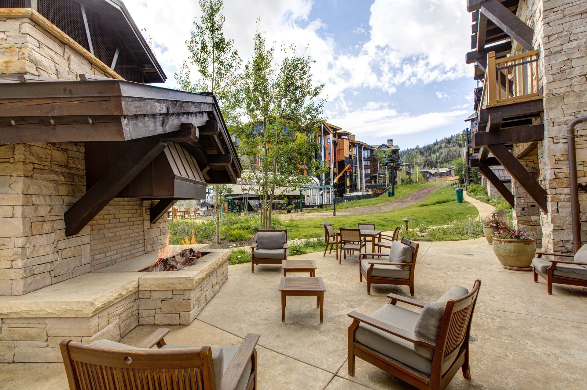 Communal Patio with Seating and Fire Pit