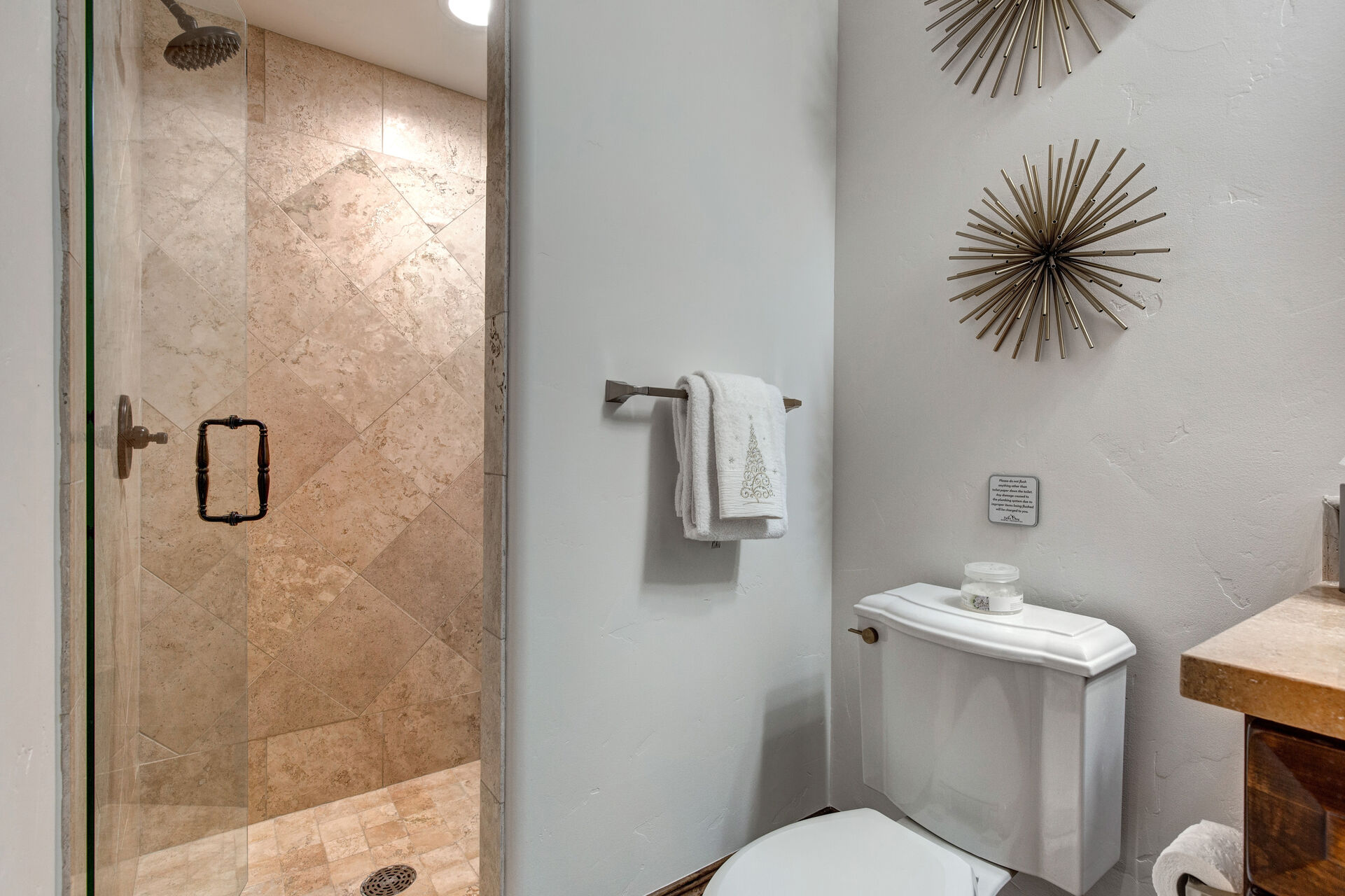 Full Shared Bath with Tile Shower