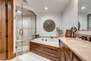 Grand Master Bath with a Jetted Tub and Steam Shower