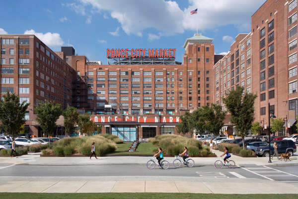 A picture of the exterior of the Ponce City Market rental.