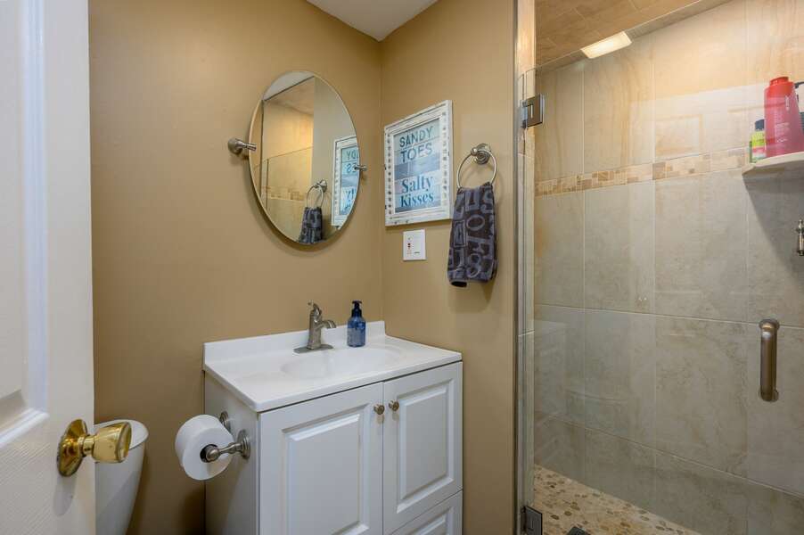 Bathroom one with shower - 128 Sea Street Unit 11 Dennisport Cape Cod New England Vacation Rentals