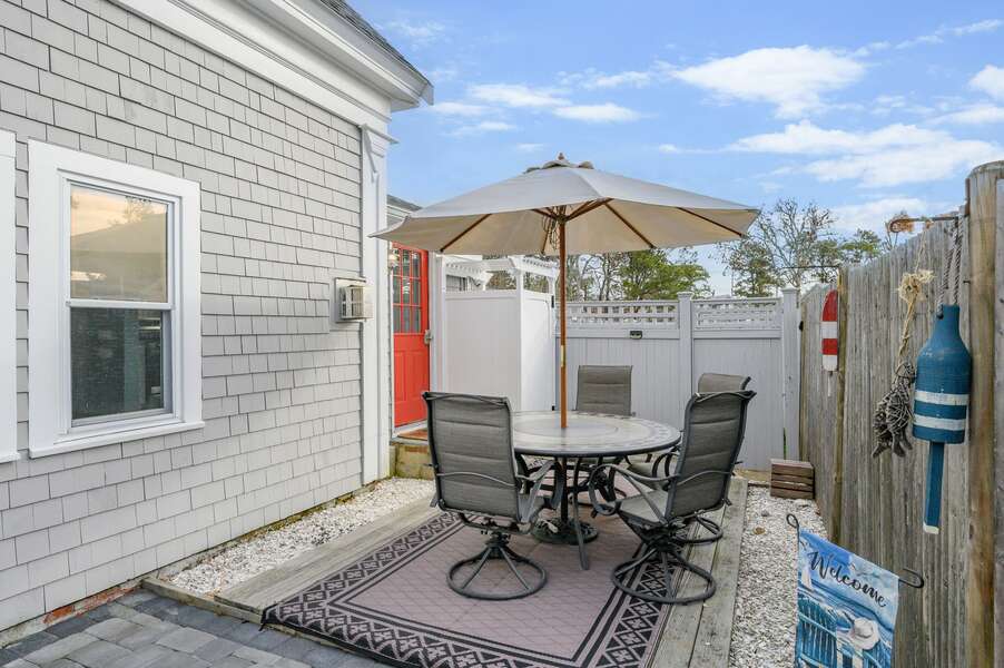 Side entry off of outdoor living space - 128 Sea Street Unit 11 Dennisport Cape Cod New England Vacation Rentals