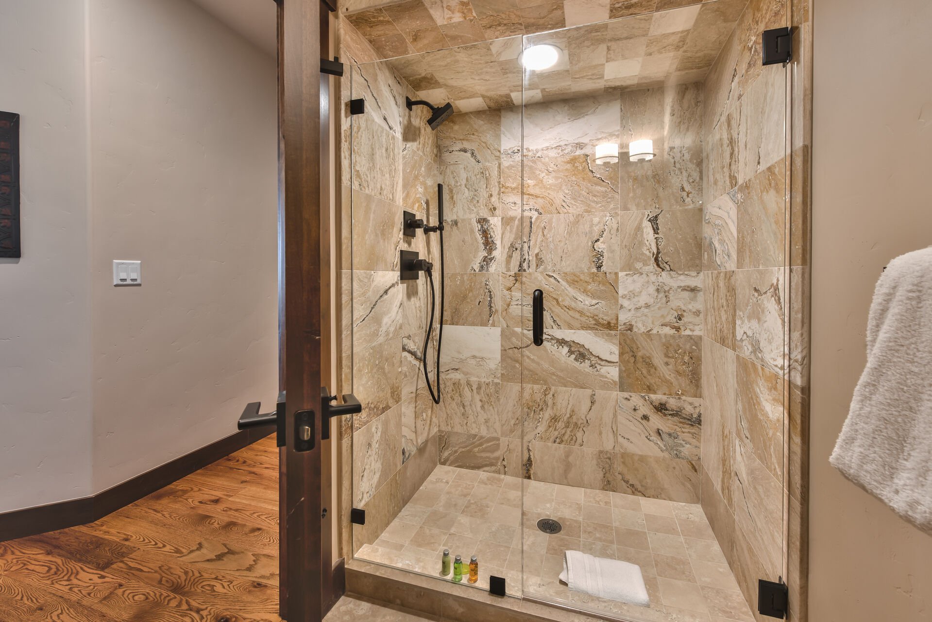 Bath 5 with a Tile Shower