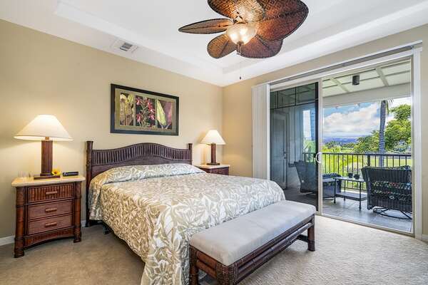 Master Bedroom with King Bed and Private Lanai Access