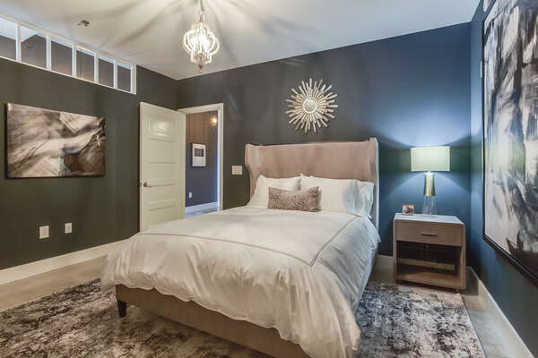 Guest Bedroom with bed and nightstand.