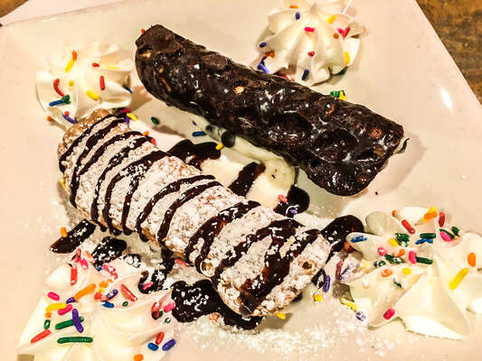 Cannolis from Mario's On The Seawall- one of our favorite places for great italian food!