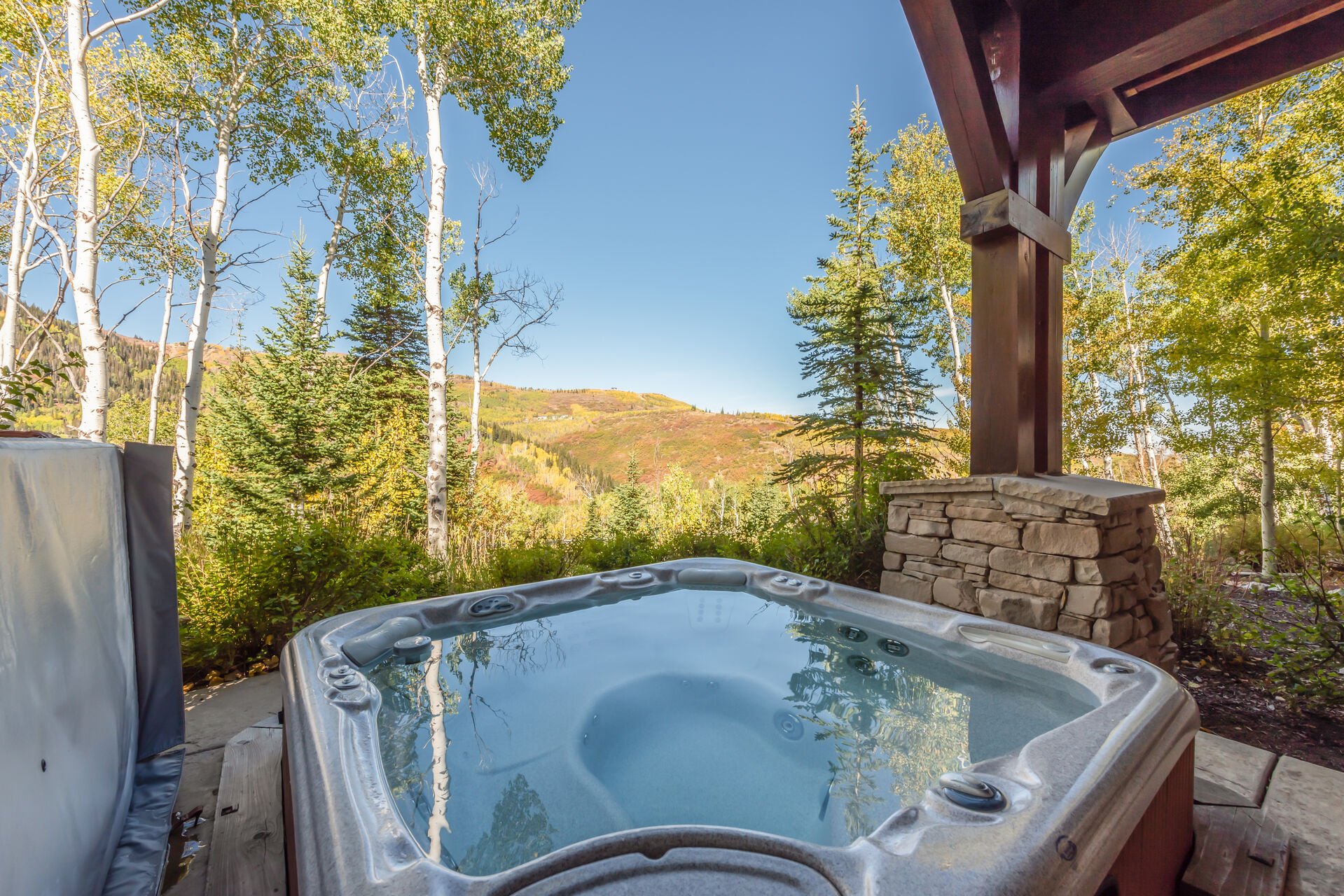 Private Hot Tub with Mountain Views