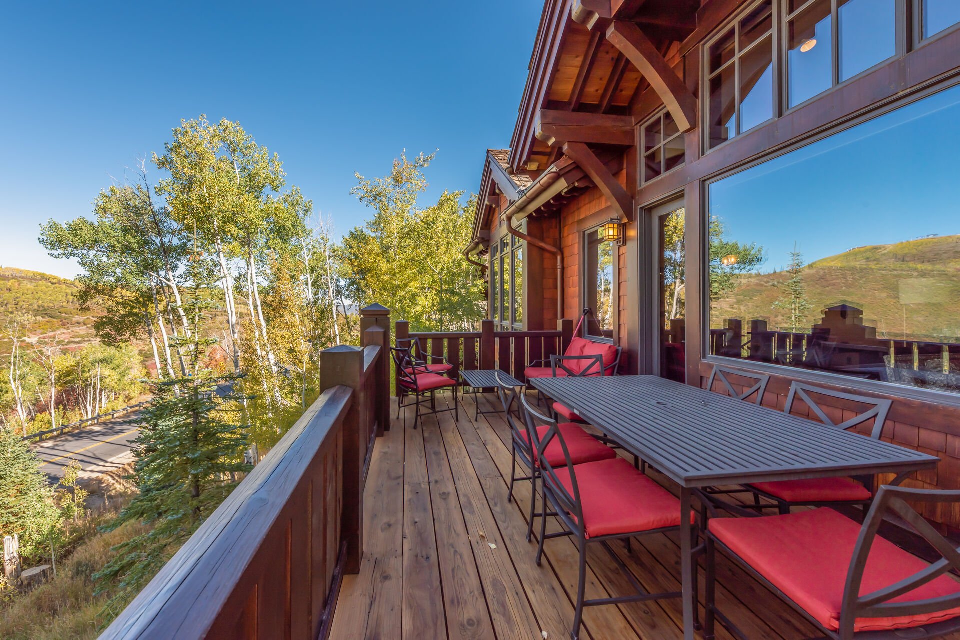 Main Level Private Deck with Mountain Views