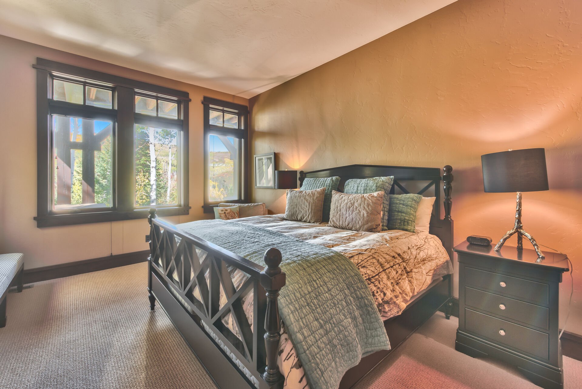 2nd Master Bedroom with King Bed and Mountain Views