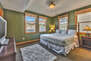 Master Bedroom Level 2 with King Bed, TV, Private Bath and Old Town Views