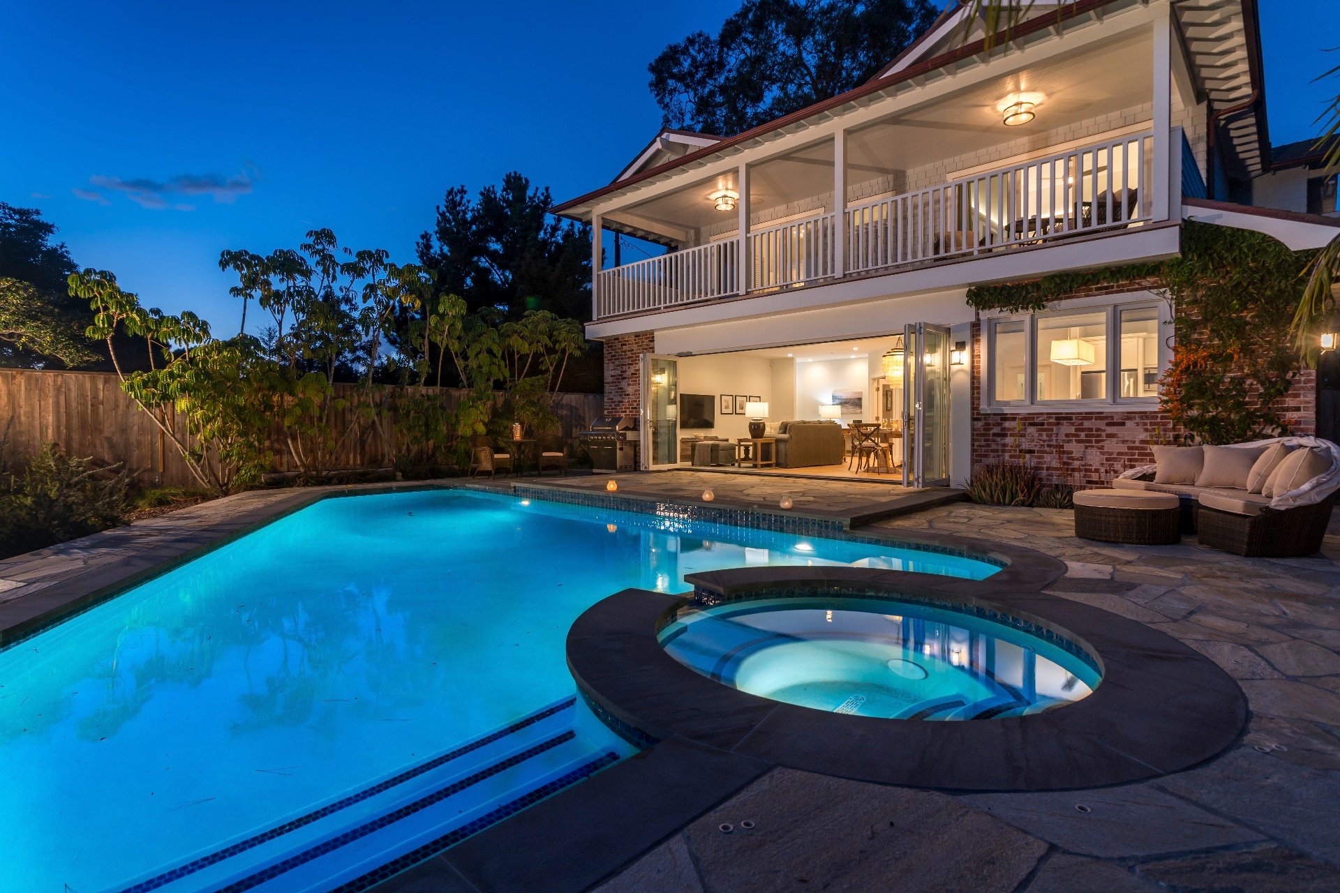 the pool and hot tub settings are controlled from inside the home.