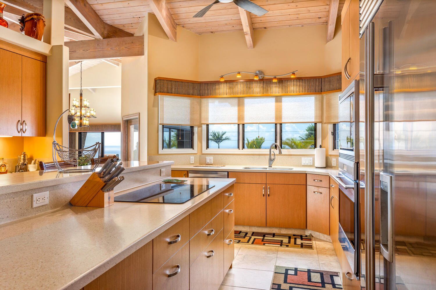 No kitchen will ever offer a better view to the ocean and horizon.
