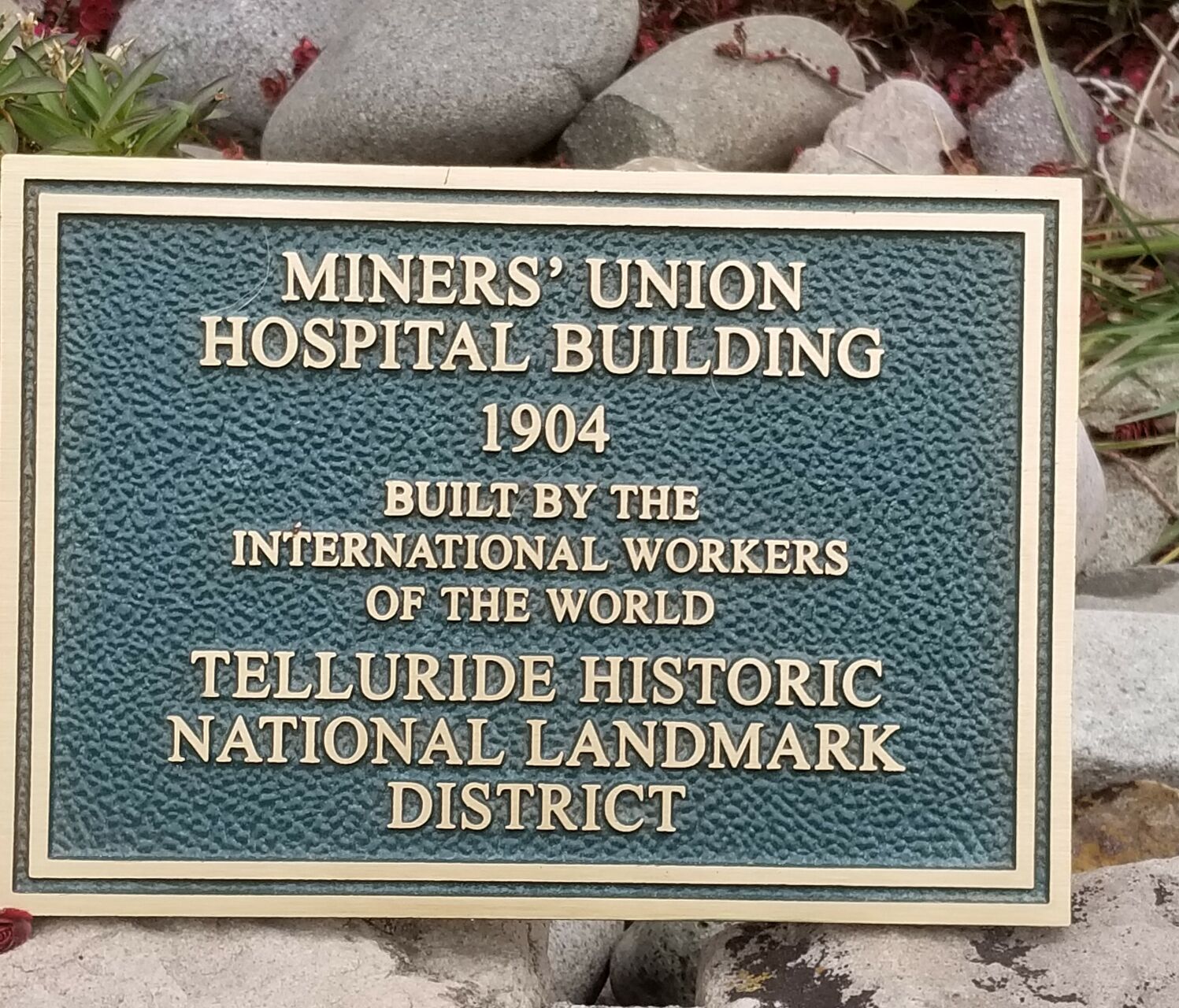Miners' Union Hospital Building Plaque
