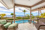 A private lanai off the master suite allows shaded relaxation near the pool and breath taking views.