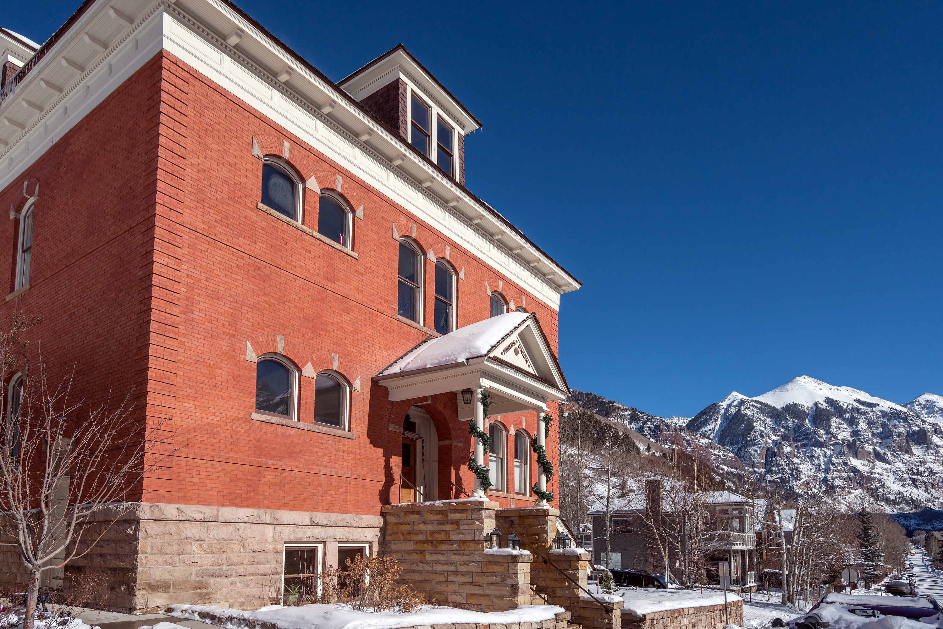 Exterior of the Historic Miner's Union.  What a view!