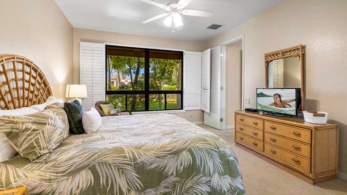 Master Bedroom with King Bed & TV
