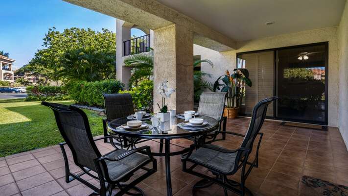 Spacious Lanai Includes Outside Dining
