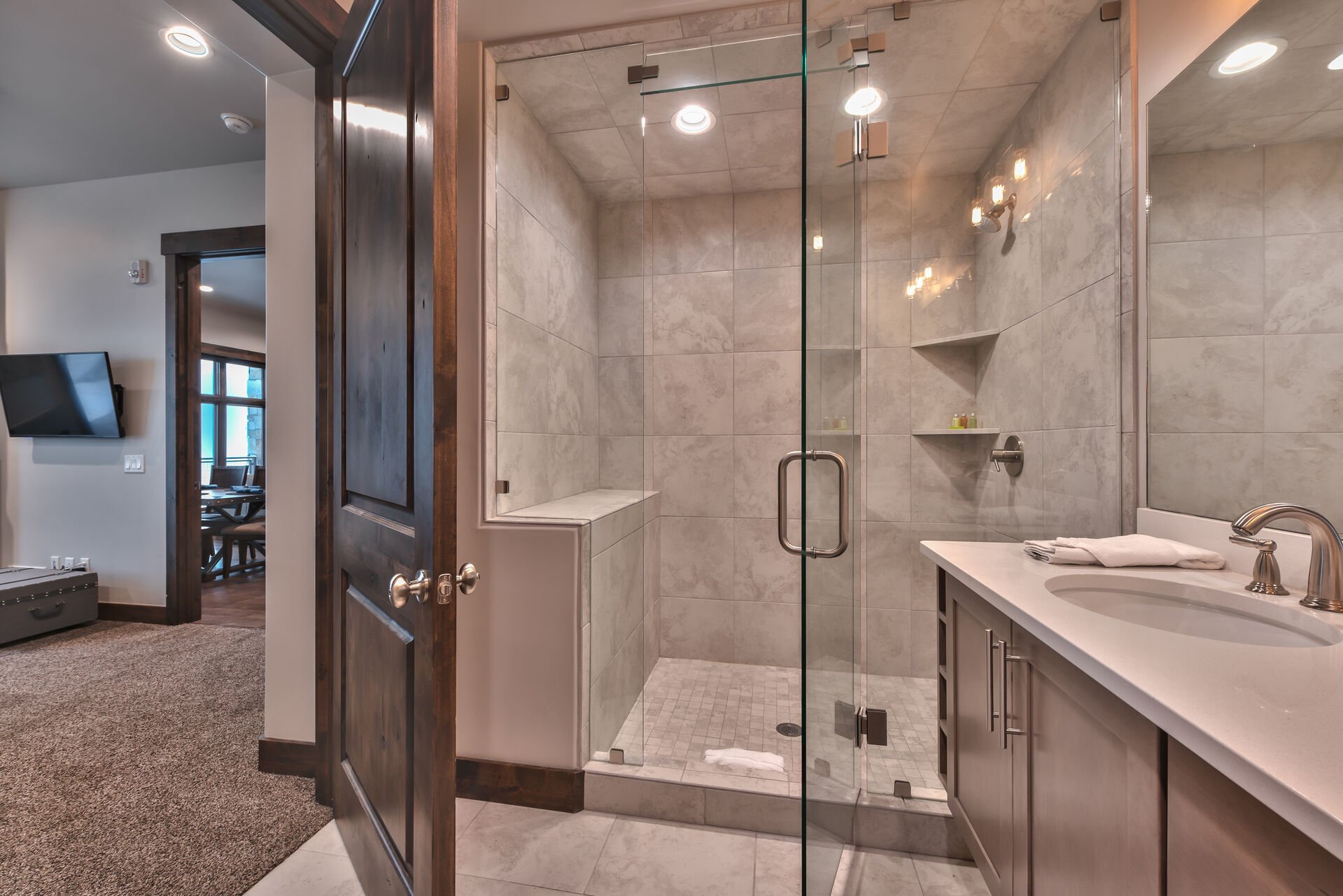 Master Bath Large Tile Shower