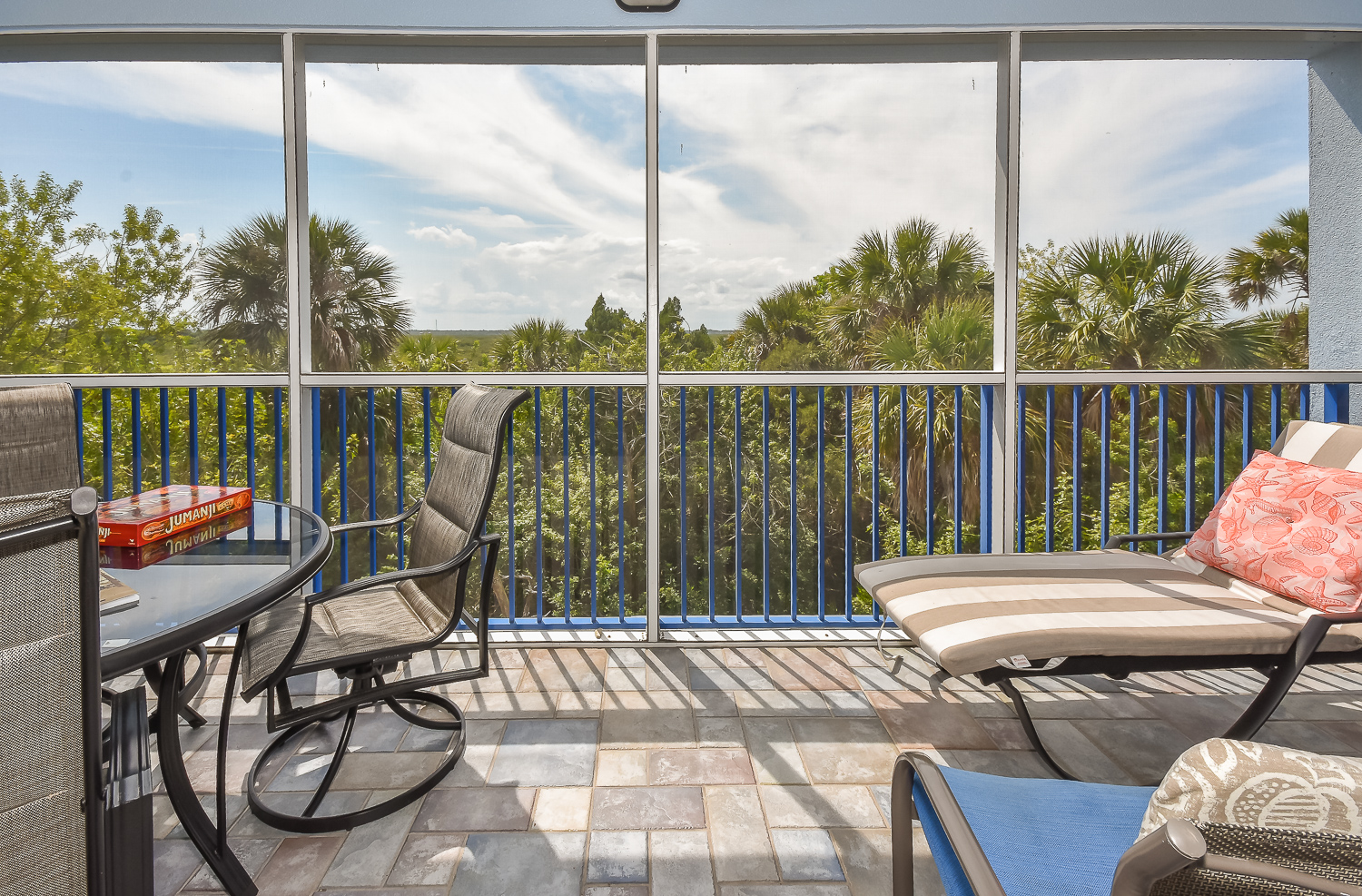 Balcony view from this vacation rental near New Smyrna Beach FL